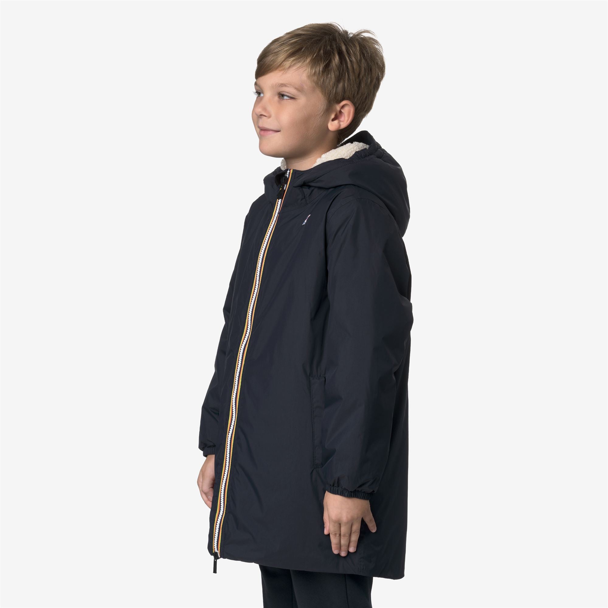 Jackets_KID UNISEX_P. LE VRAI 4.0 EIFFEL ORSETTO_3/4 Length_Blue Depth - Commercial 5