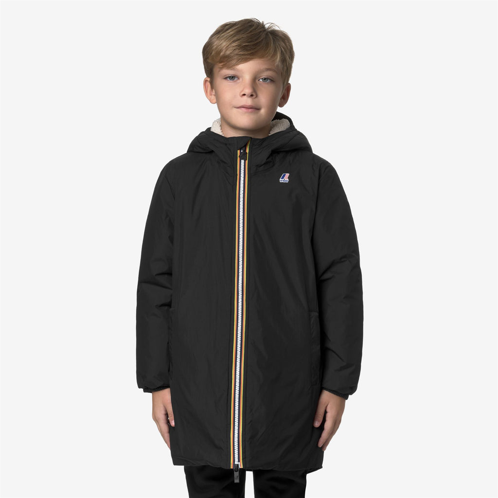Jackets_KID UNISEX_P. LE VRAI 4.0 EIFFEL ORSETTO_3/4 Length_Black Pure - Commercial 3