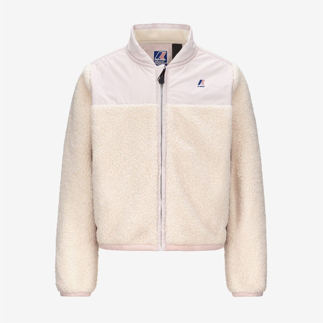 Grey rose Girl's Fleece Jacket with Waterproof Inserts 01