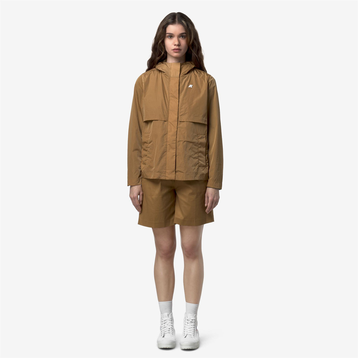 Jackets_Woman_SOPHILE SATIN GLASS_Short_Brown Bistre - Commercial 4