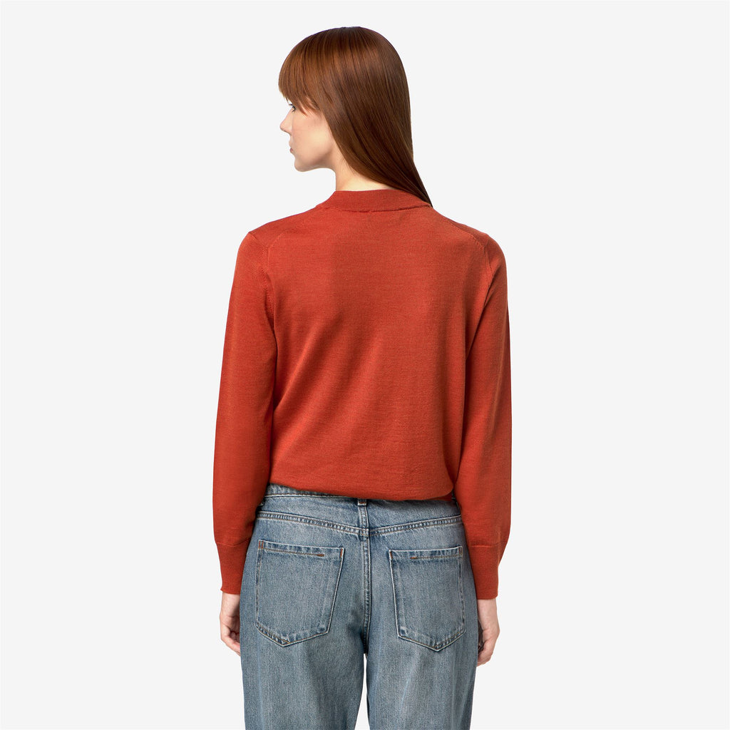 Knitwear_Woman_CHARMY  WOOL SILK CASHMERE_Pull Over_Orange Rusting - Commercial 6