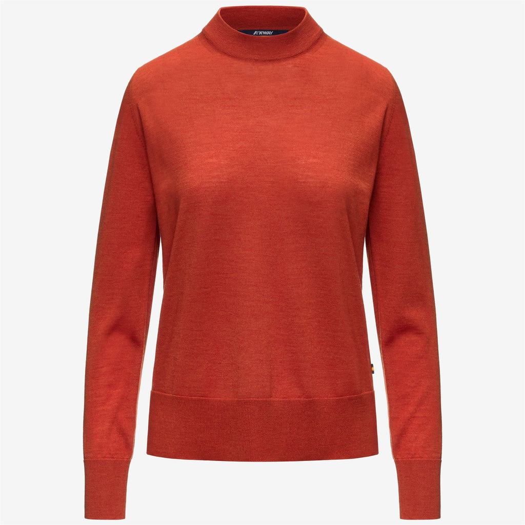 Knitwear_Woman_CHARMY  WOOL SILK CASHMERE_Pull Over_Orange Rusting - Commercial 1