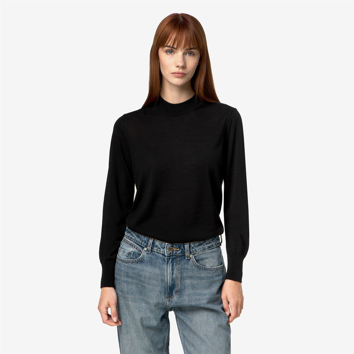 Knitwear_Woman_CHARMY  WOOL SILK CASHMERE_Pull Over_Black Pure - Commercial 4