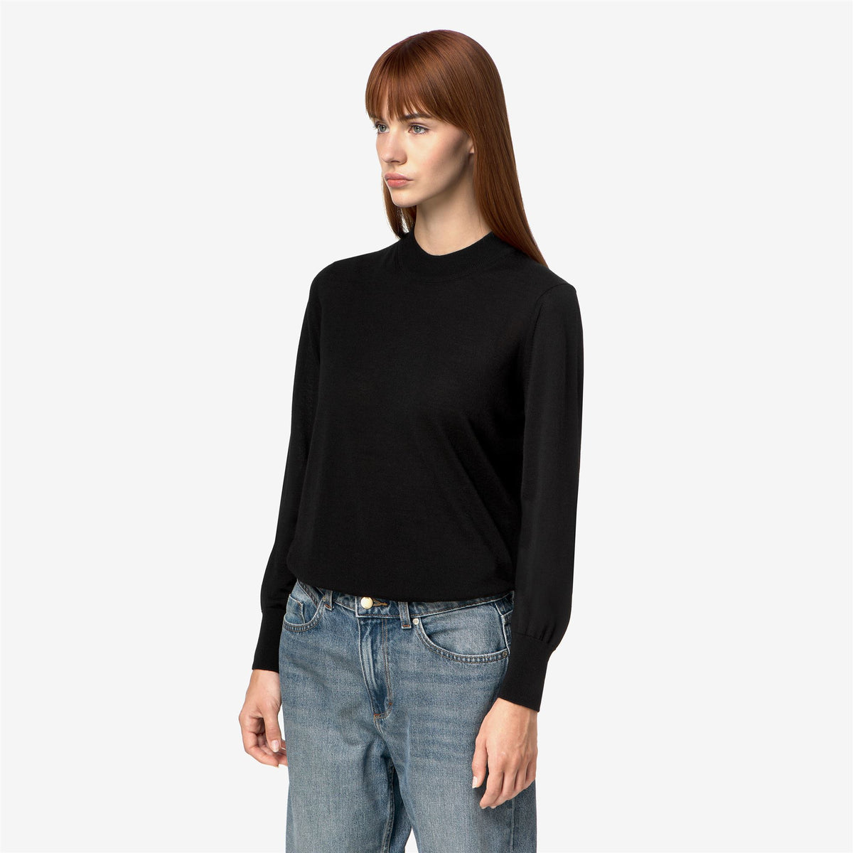 Knitwear_Woman_CHARMY  WOOL SILK CASHMERE_Pull Over_Black Pure - Commercial 5