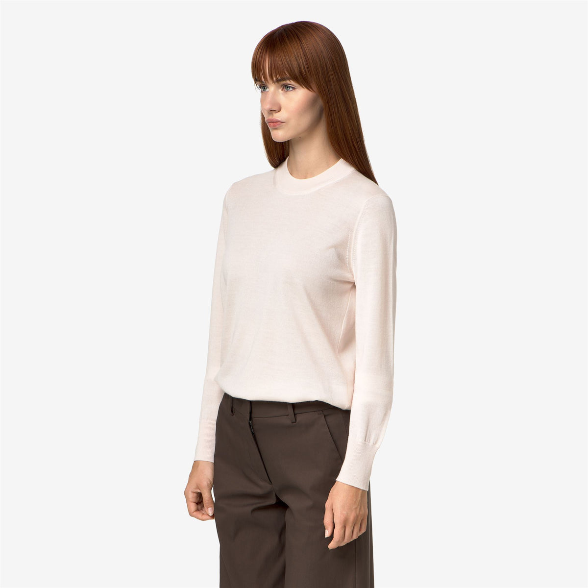 Knitwear_Woman_CHARMY  WOOL SILK CASHMERE_Pull Over_White Jet - Commercial 5