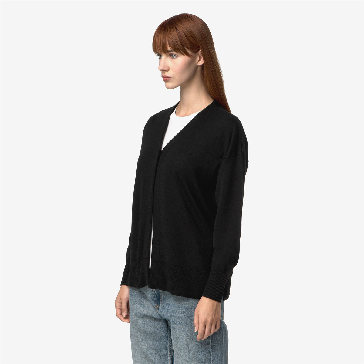Knitwear_Woman_MINT WOOL SILK CASHMERE_Cardigan_Black Pure - Commercial 5