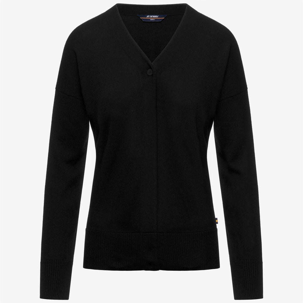 Knitwear_Woman_MINT WOOL SILK CASHMERE_Cardigan_Black Pure - Commercial 1