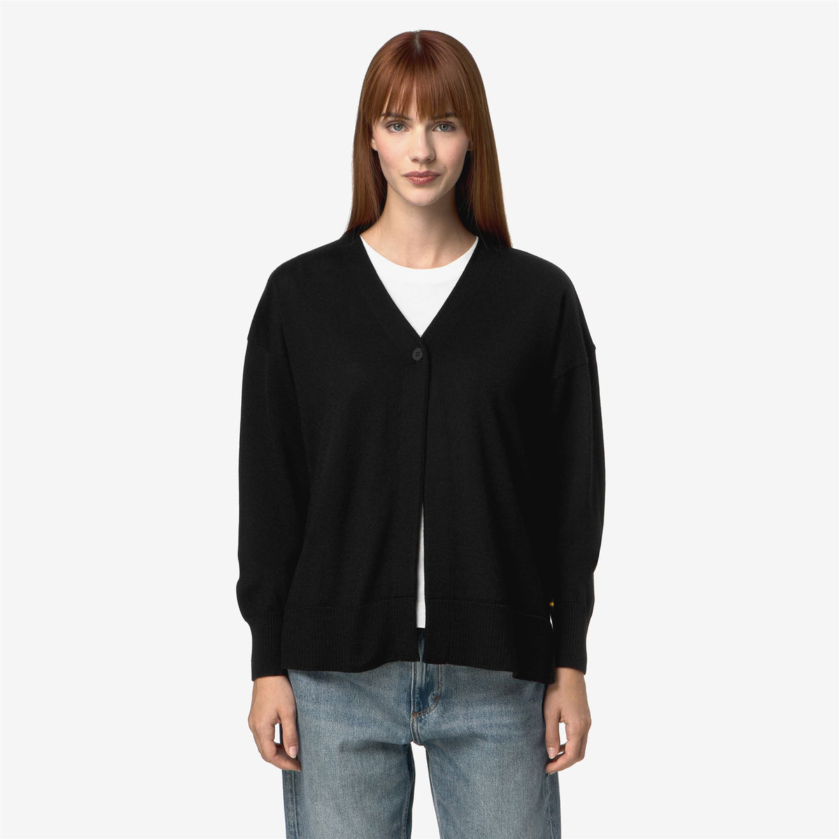 Knitwear_Woman_MINT WOOL SILK CASHMERE_Cardigan_Black Pure - Commercial 4