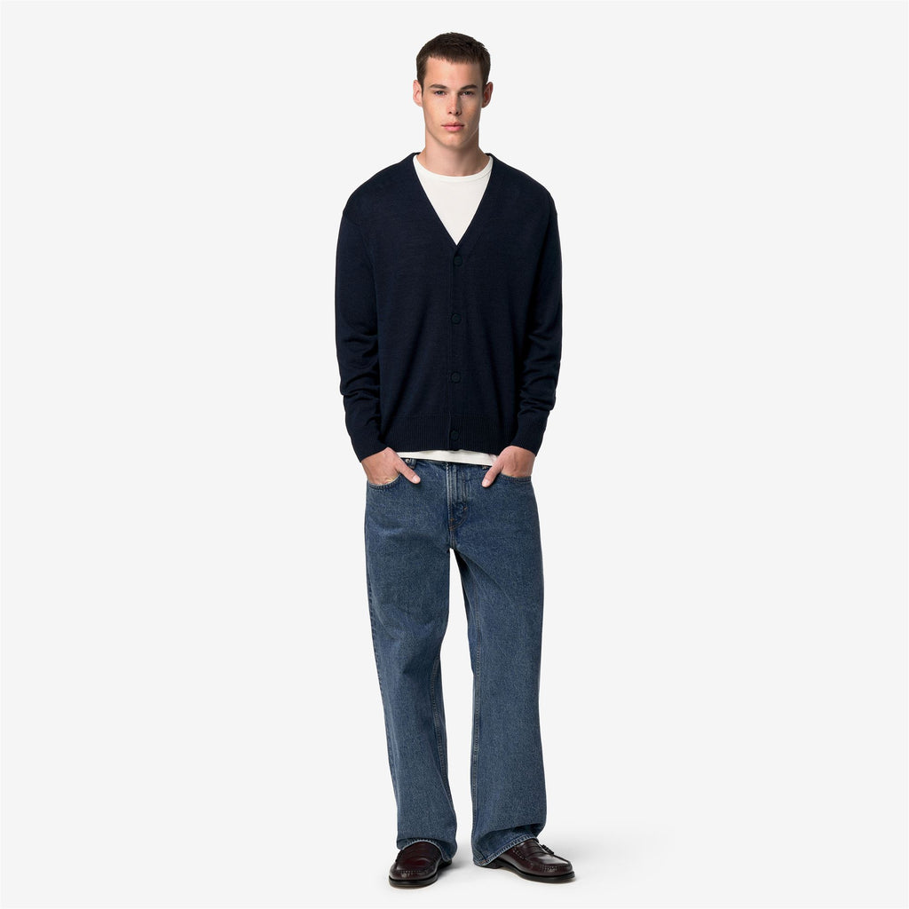 Knitwear_Man_ALINOS WOOL SILK CASHMERE_Cardigan_Blue Depth - Commercial 7