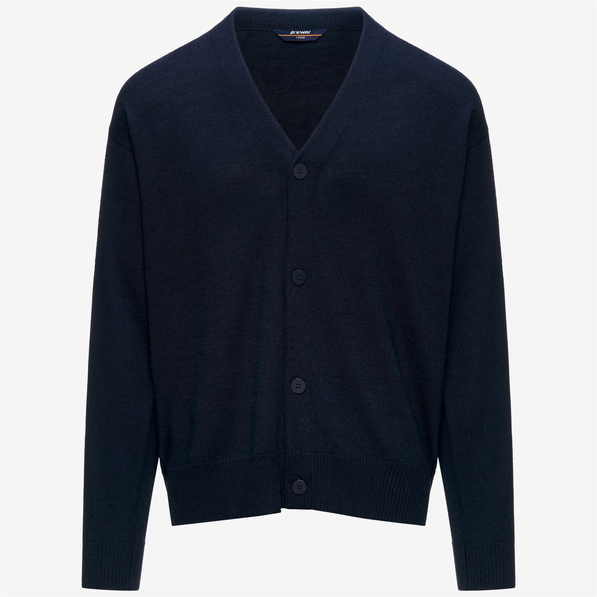Knitwear_Man_ALINOS WOOL SILK CASHMERE_Cardigan_Blue Depth - Commercial 1