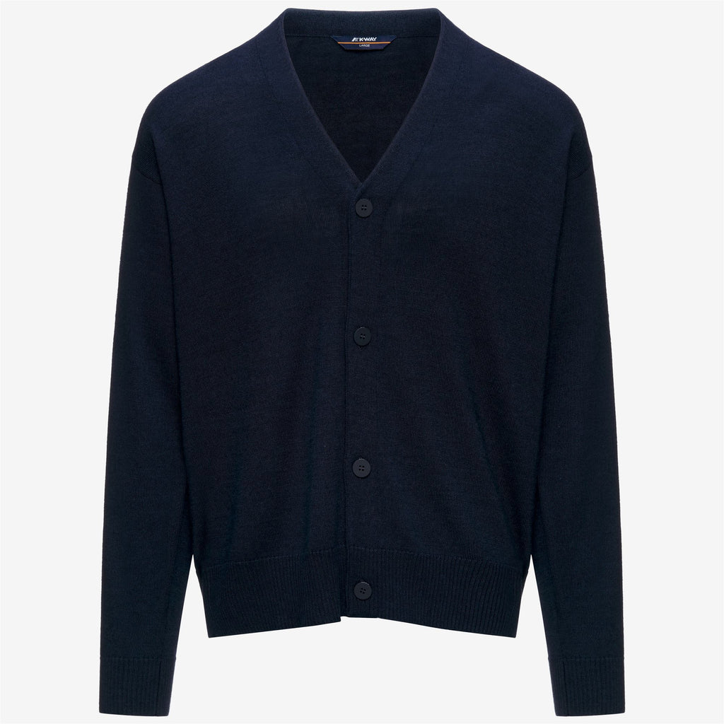 Knitwear_Man_ALINOS WOOL SILK CASHMERE_Cardigan_Blue Depth - Commercial 1