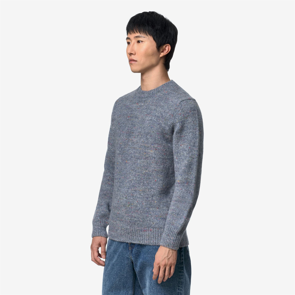 Knitwear_Man_CHAD BUTTONED YARN_Pull Over_AZURE BLIZZARD COMBO - Commercial 5