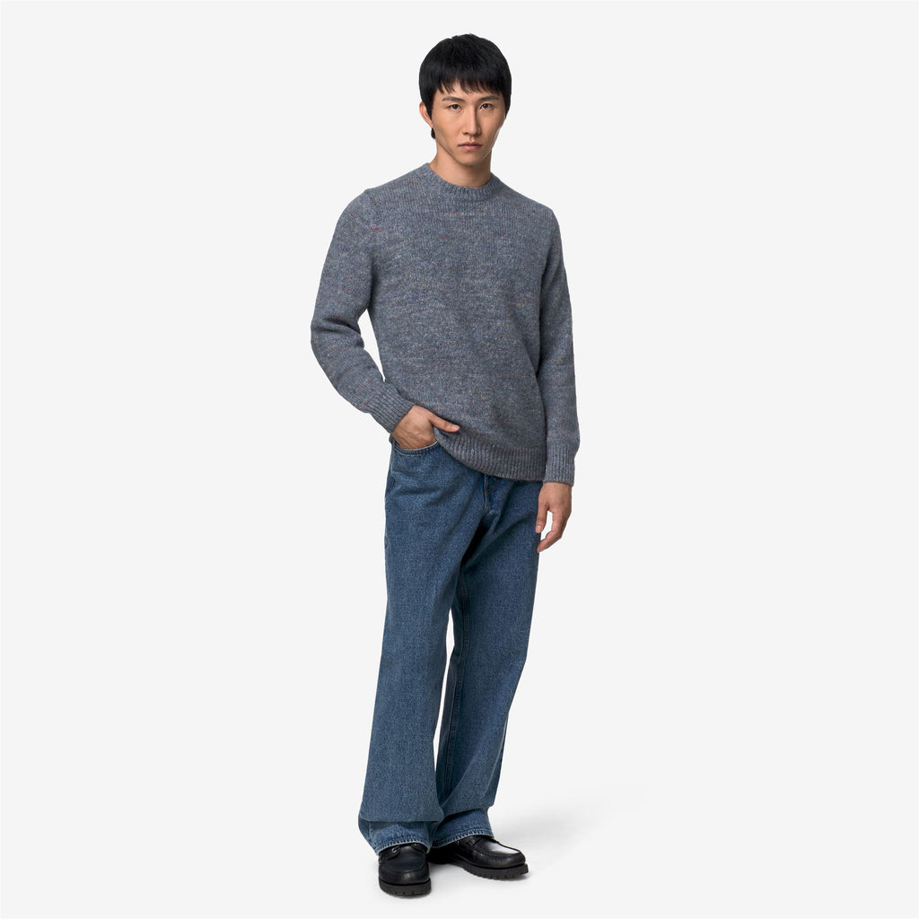 Knitwear_Man_CHAD BUTTONED YARN_Pull Over_AZURE BLIZZARD COMBO - Commercial 7