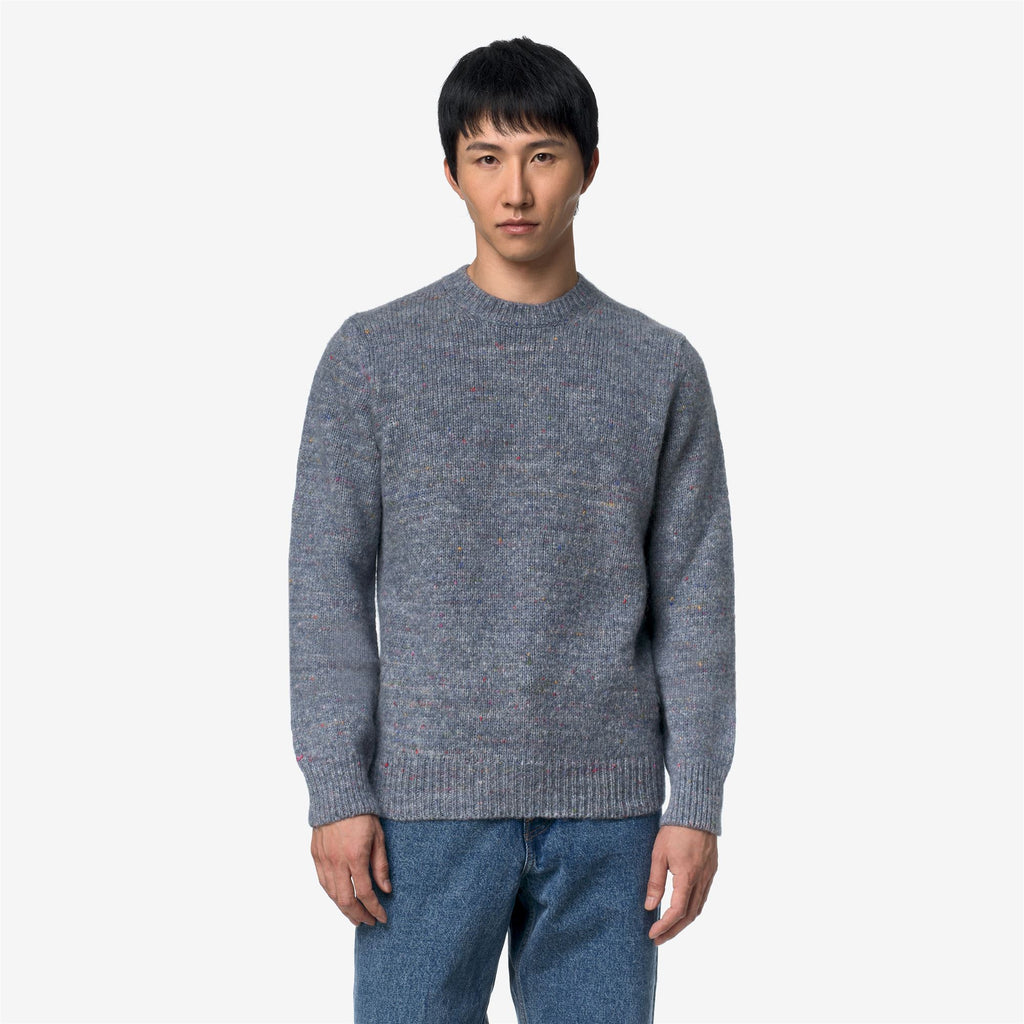 Knitwear_Man_CHAD BUTTONED YARN_Pull Over_AZURE BLIZZARD COMBO - Commercial 4