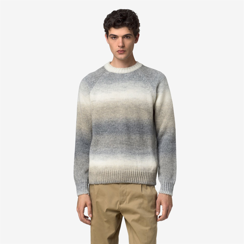 Knitwear_Man_VALTER SHADED YARN_Pull Over_GREY BEIGE DEGRADE - Commercial 4