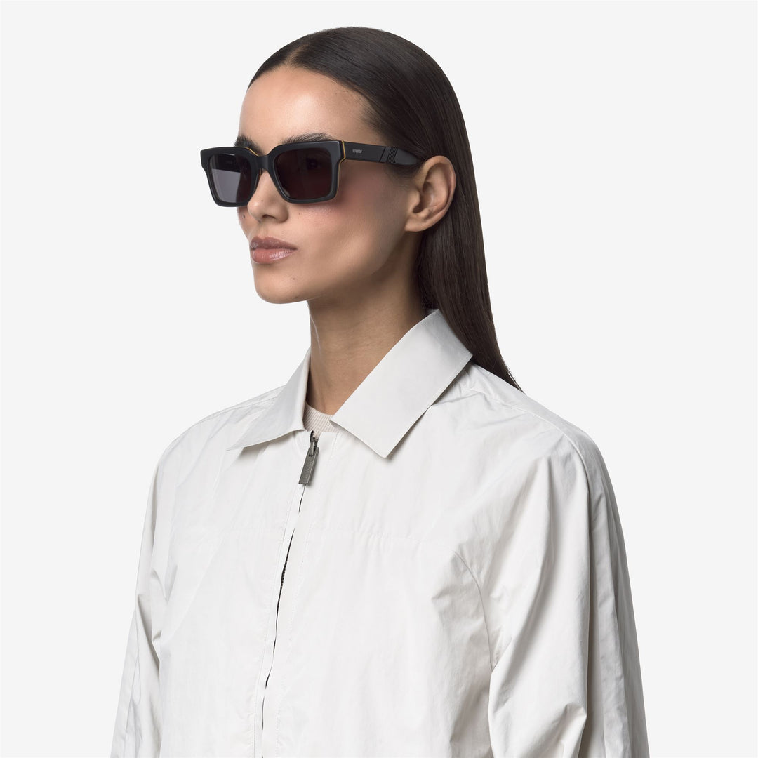 Gafas de sol unisex de acetato gris con detalle de cinta K-Way main