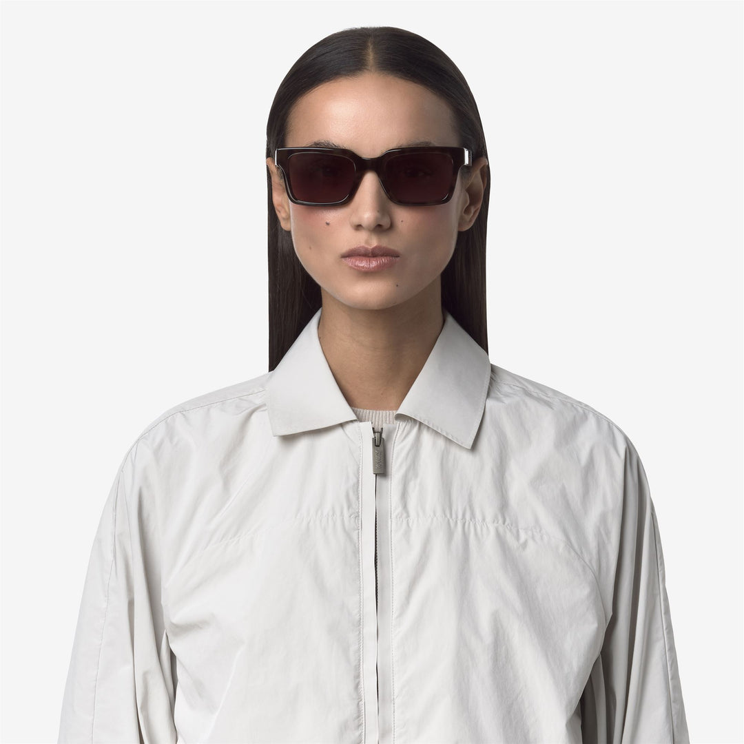 Brown Unisex Acetate Sunglasses with Iconic K-Way Detail 01