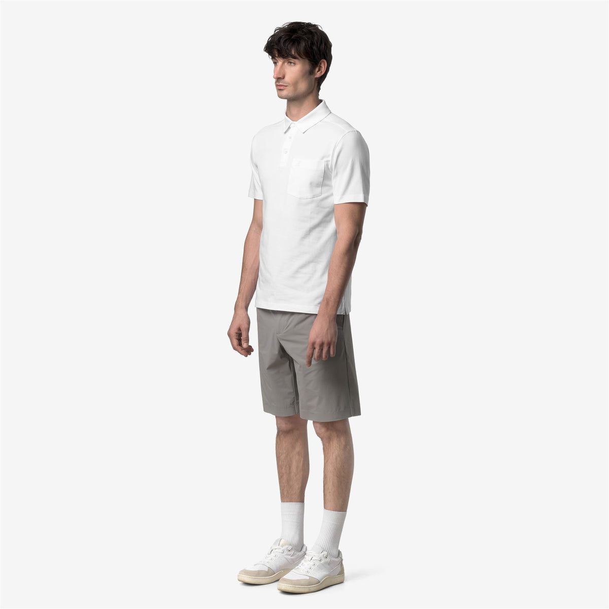 Polo Shirts_Man_VANOINE LIGHT STRETCH JERSEY_Polo_White - White - Commercial 5