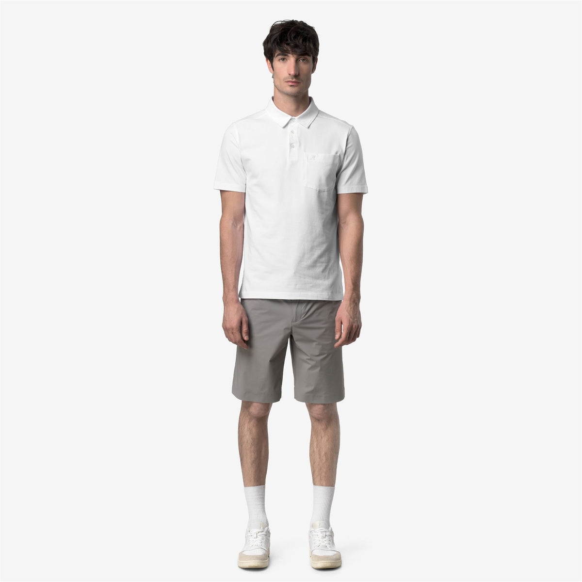 Polo Shirts_Man_VANOINE LIGHT STRETCH JERSEY_Polo_White - White - Commercial 4