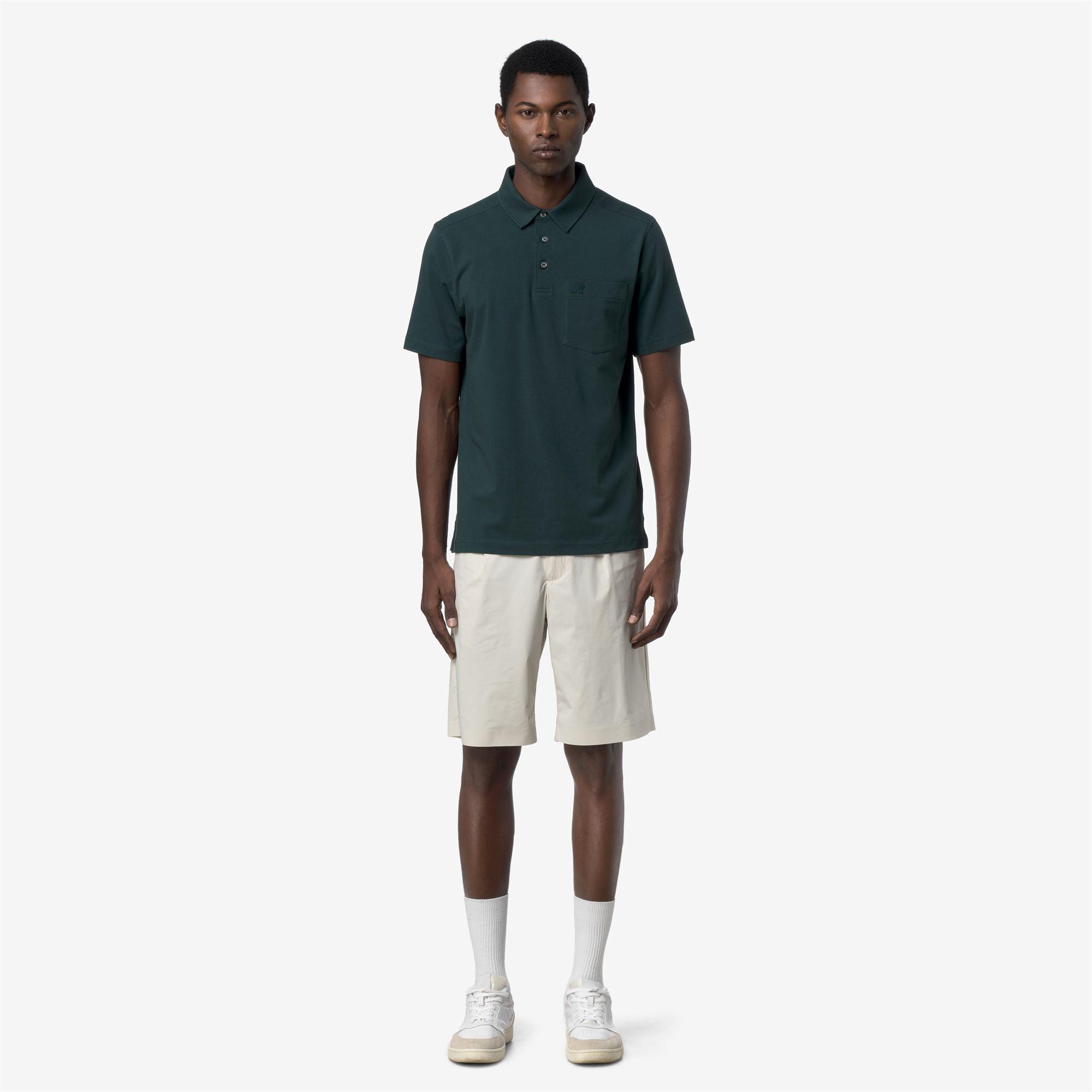 Polo Shirts_Man_VANOINE LIGHT STRETCH JERSEY_Polo_Green Dk Jungle - Commercial 4
