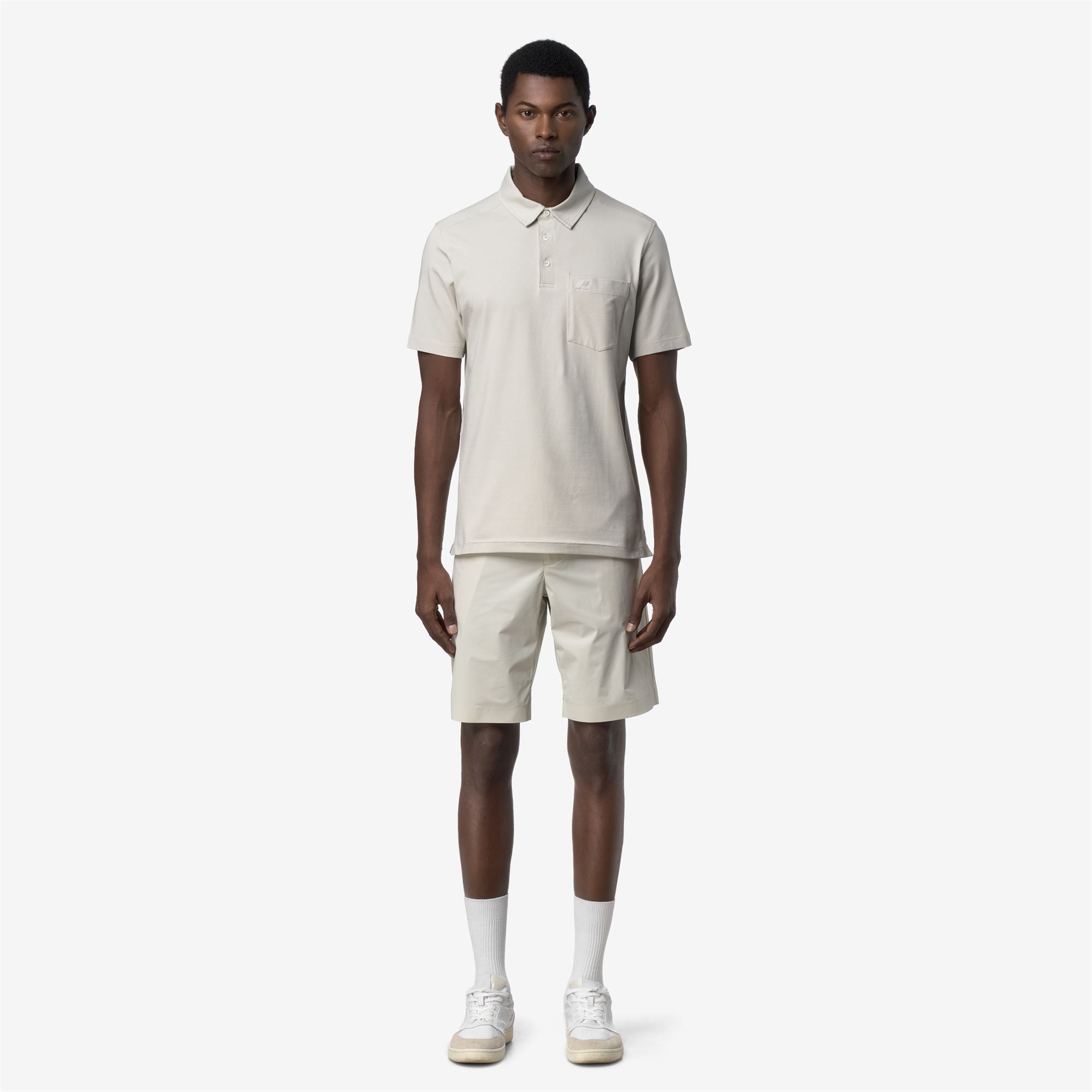 Polo Shirts_Man_VANOINE LIGHT STRETCH JERSEY_Polo_BEIGE LT - Commercial 4