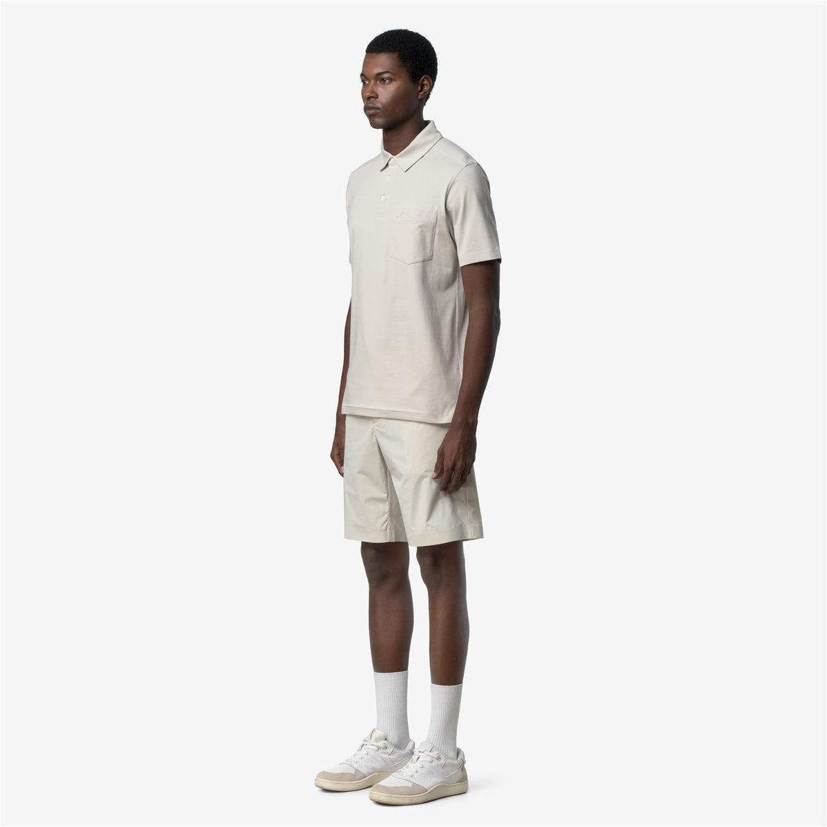 Polo Shirts_Man_VANOINE LIGHT STRETCH JERSEY_Polo_BEIGE LT - Commercial 5