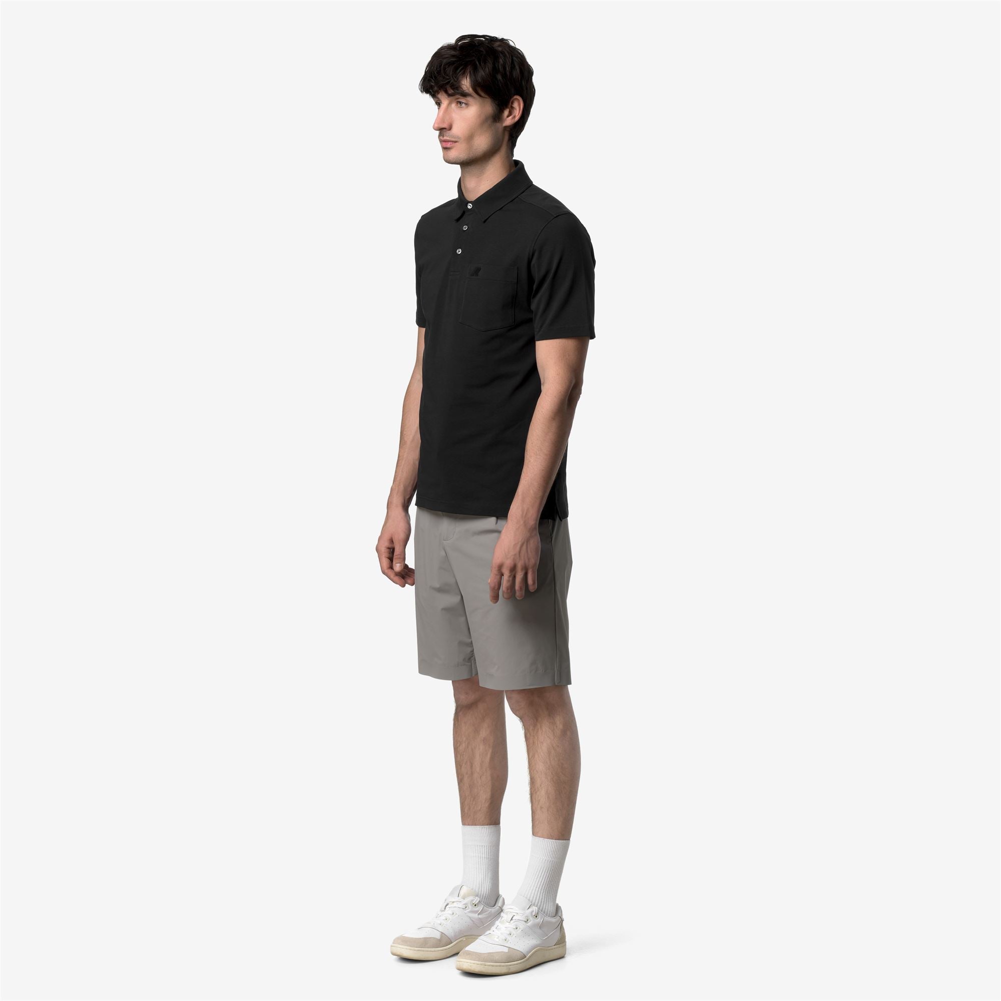 Polo Shirts_Man_VANOINE LIGHT STRETCH JERSEY_Polo_Black Pure - Black Pure - Commercial 5