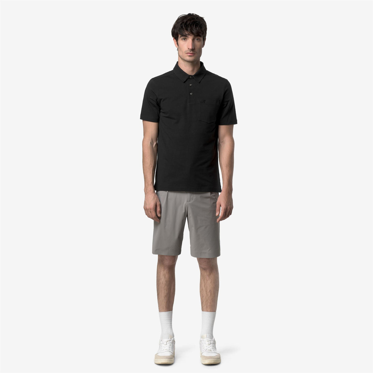 Polo Shirts_Man_VANOINE LIGHT STRETCH JERSEY_Polo_Black Pure - Black Pure - Commercial 4
