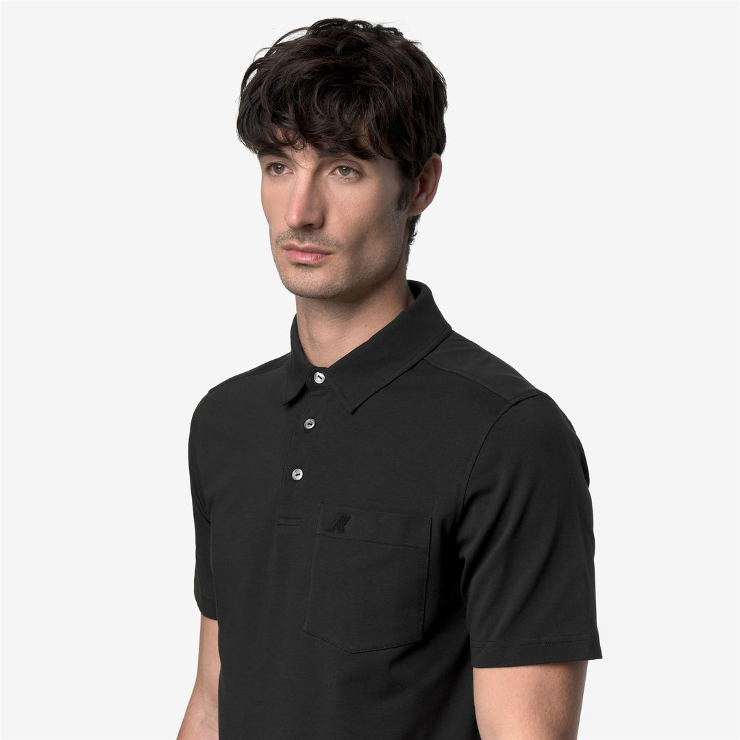 VANOINE LIGHT STRETCH JERSEY Polo Shirt Polo Uomo Black Pure-Black Pure main