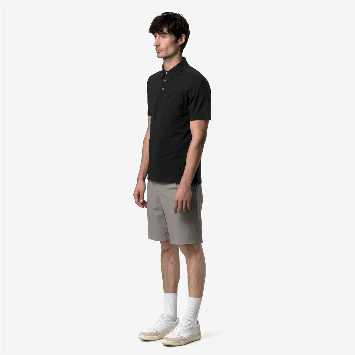 Polo Shirts_Man_VANOINE LIGHT STRETCH JERSEY_Polo_Black Pure - Black Pure - Commercial 5