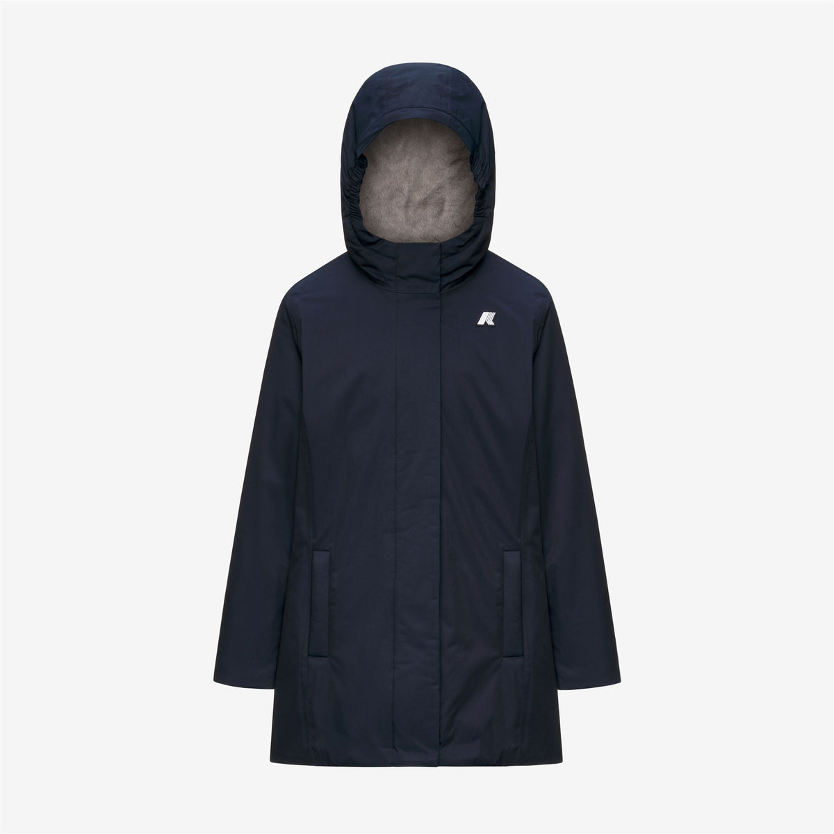 Jackets_GIRL_P. DENISE TWILL SOFT BEAVER_Mid_Blue D-Grey W - Commercial 1