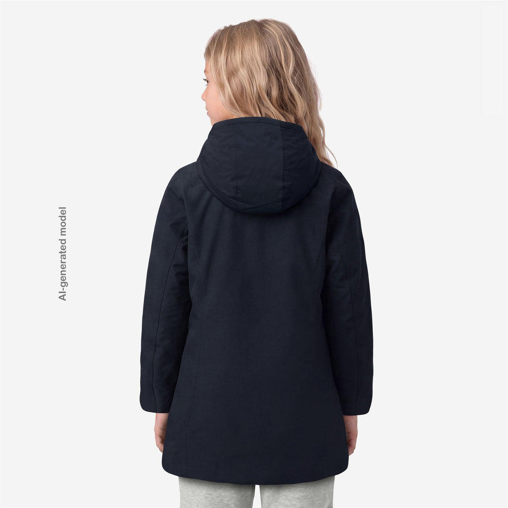 Jackets_GIRL_P. DENISE TWILL SOFT BEAVER_Mid_Blue D-Grey W - Commercial 6