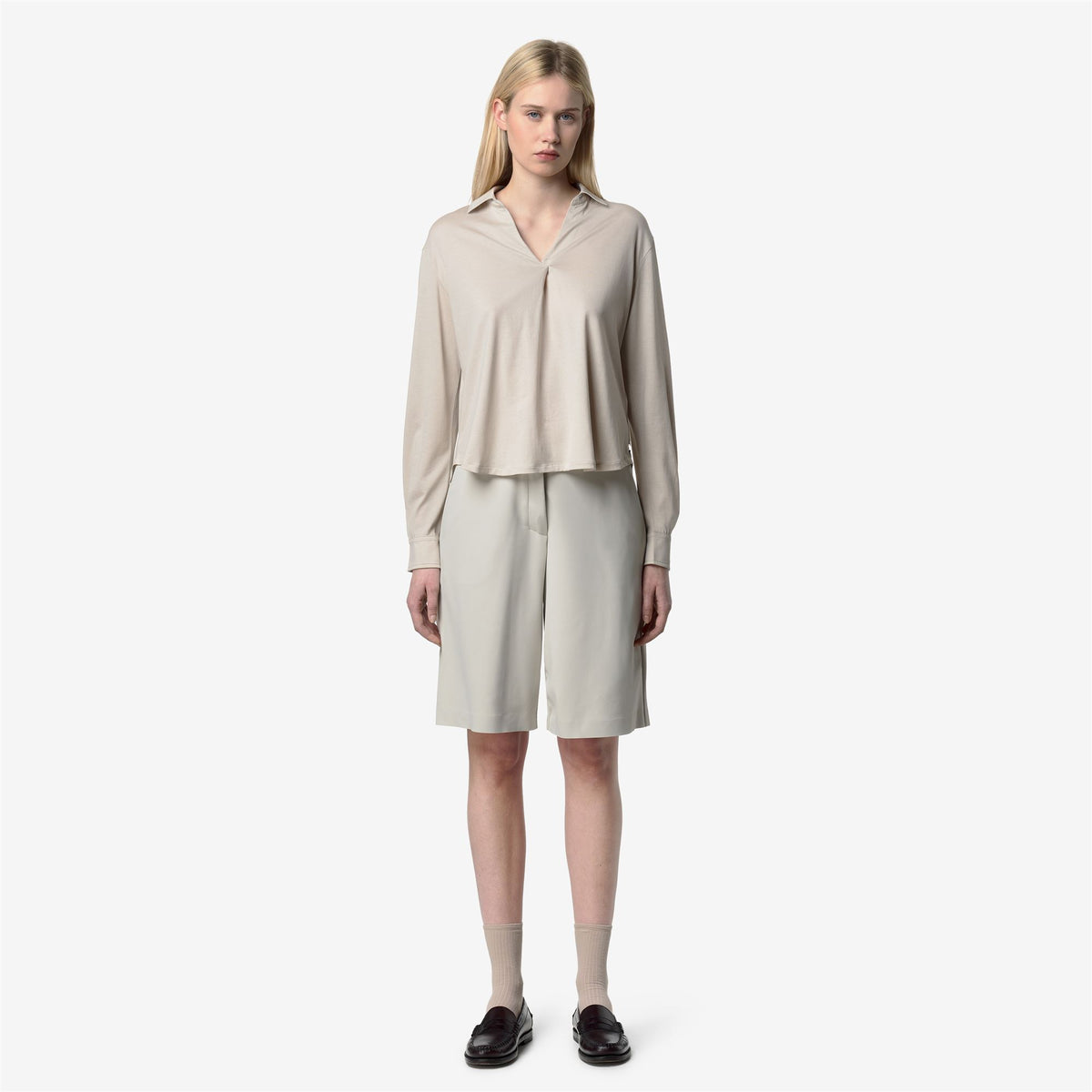 Shirts_Woman_GRENERIE COTTON SILK_Classic_BEIGE LT - Commercial 4
