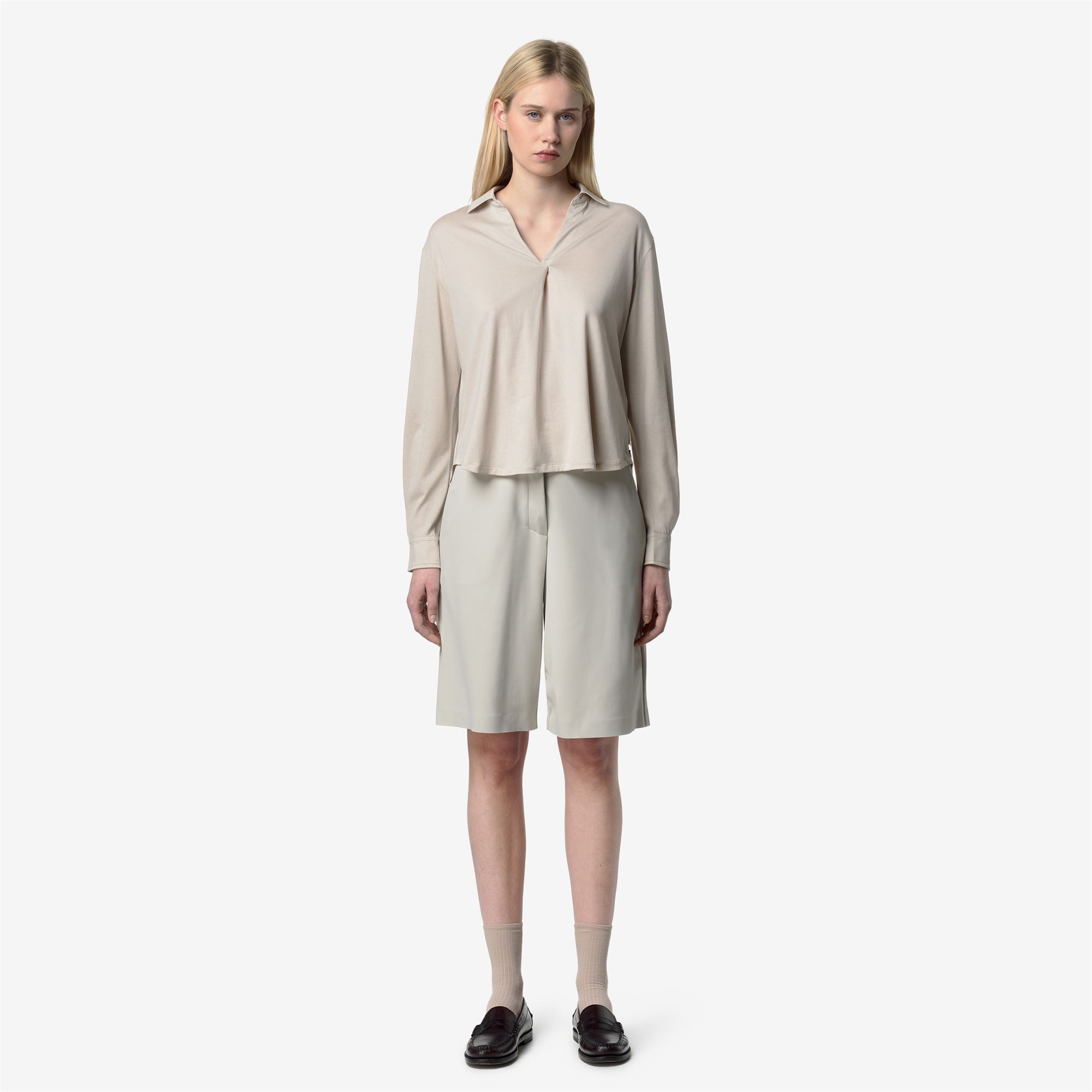 Shirts_Woman_GRENERIE COTTON SILK_Classic_BEIGE LT - Commercial 4