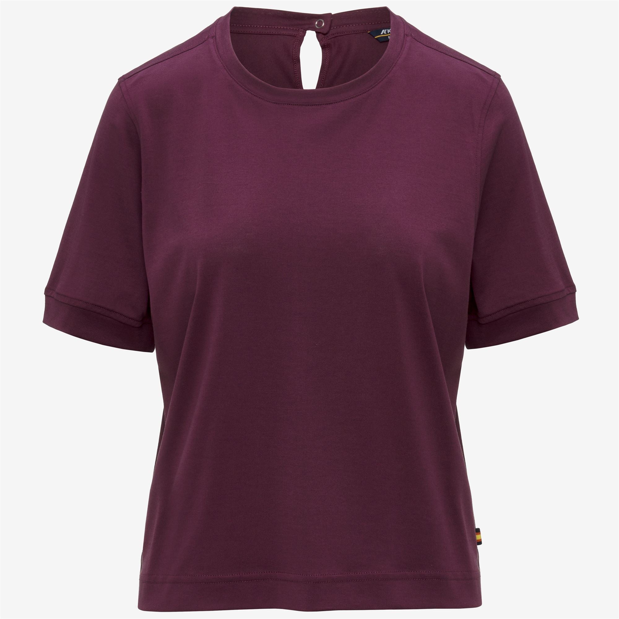 T-Shirts & Top_Woman_GABILLOU COTTON SILK_T-Shirt_Violet Mauve Wine - Commercial 1