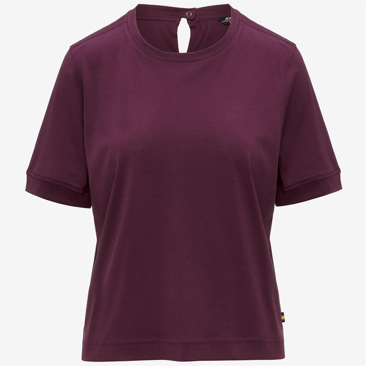 GABILLOU COTTON SILK - T-ShirtsTop - T-Shirt - Woman - VIOLET MAUVE WINE 1