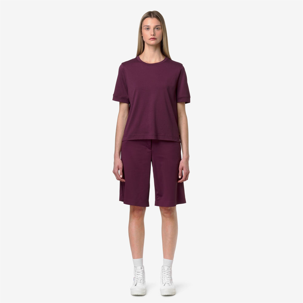 GABILLOU COTTON SILK - T-ShirtsTop - T-Shirt - Woman - VIOLET MAUVE WINE 02