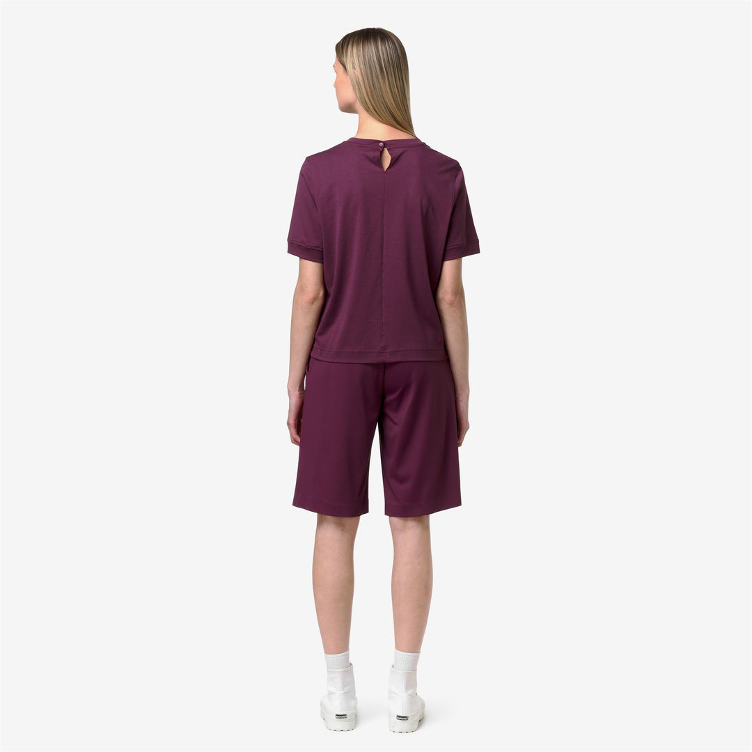 GABILLOU COTTON SILK - T-ShirtsTop - T-Shirt - Woman - VIOLET MAUVE WINE main
