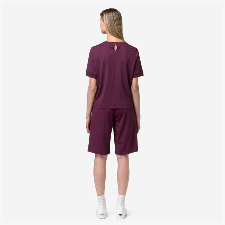 GABILLOU COTTON SILK - T-ShirtsTop - T-Shirt - Woman - VIOLET MAUVE WINE 5