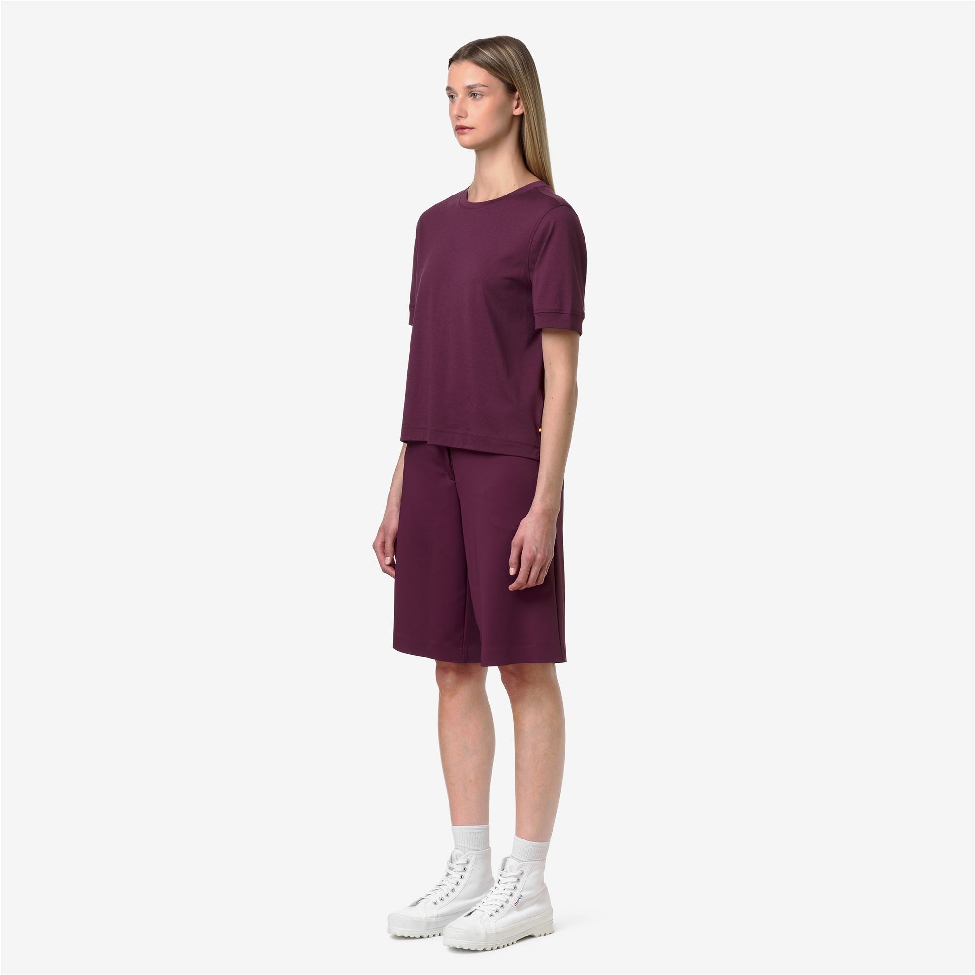 T-Shirts & Top_Woman_GABILLOU COTTON SILK_T-Shirt_Violet Mauve Wine - Commercial 5