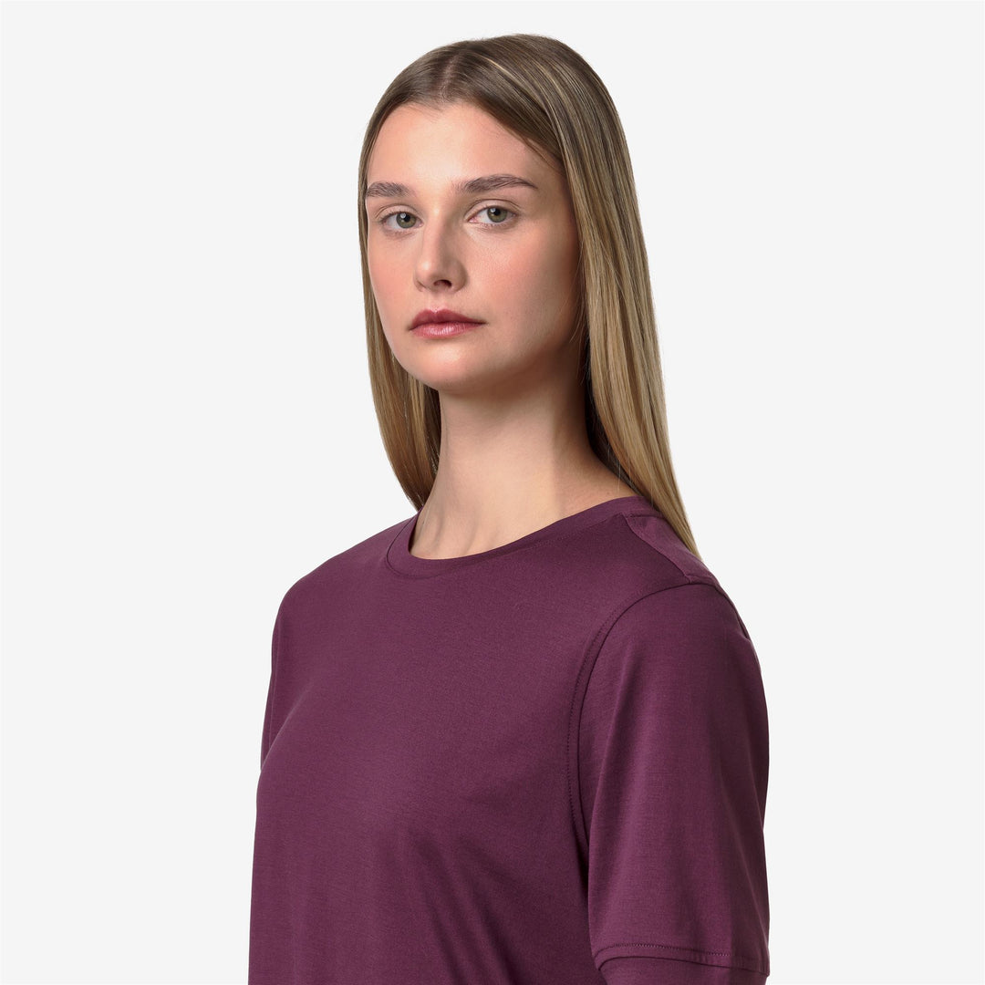 GABILLOU COTTON SILK - T-ShirtsTop - T-Shirt - Woman - VIOLET MAUVE WINE main