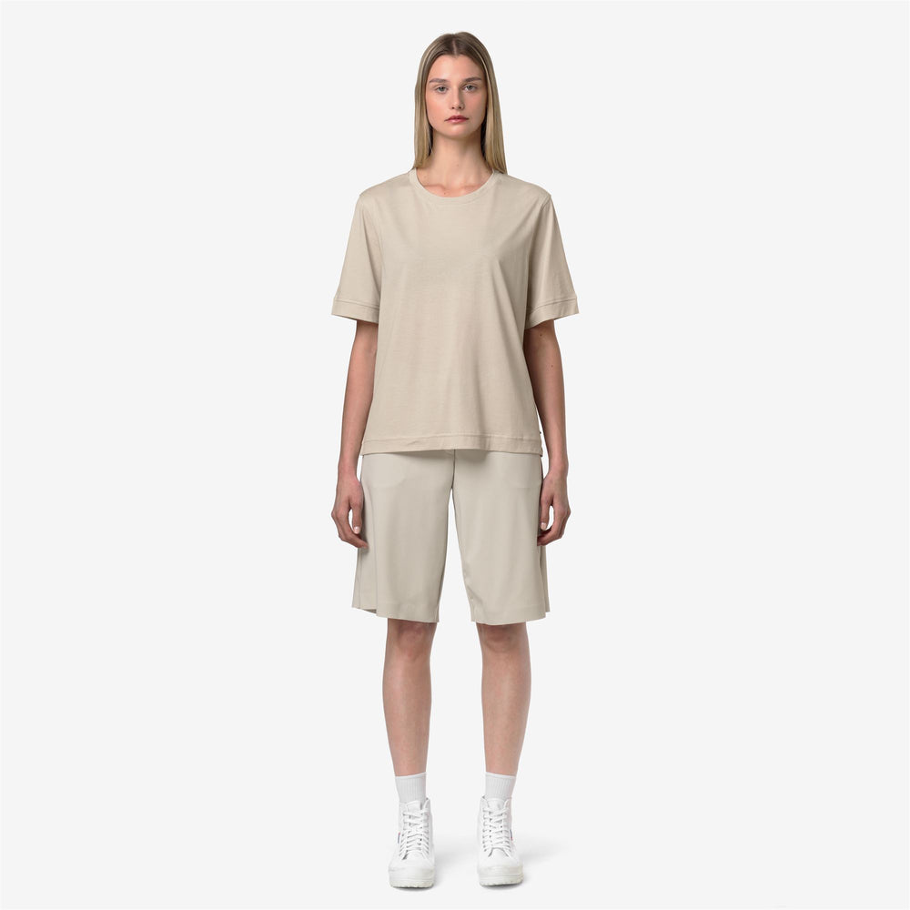 GABILLOU COTTON SILK - T-ShirtsTop - T-Shirt - Donna - BEIGE LT 02