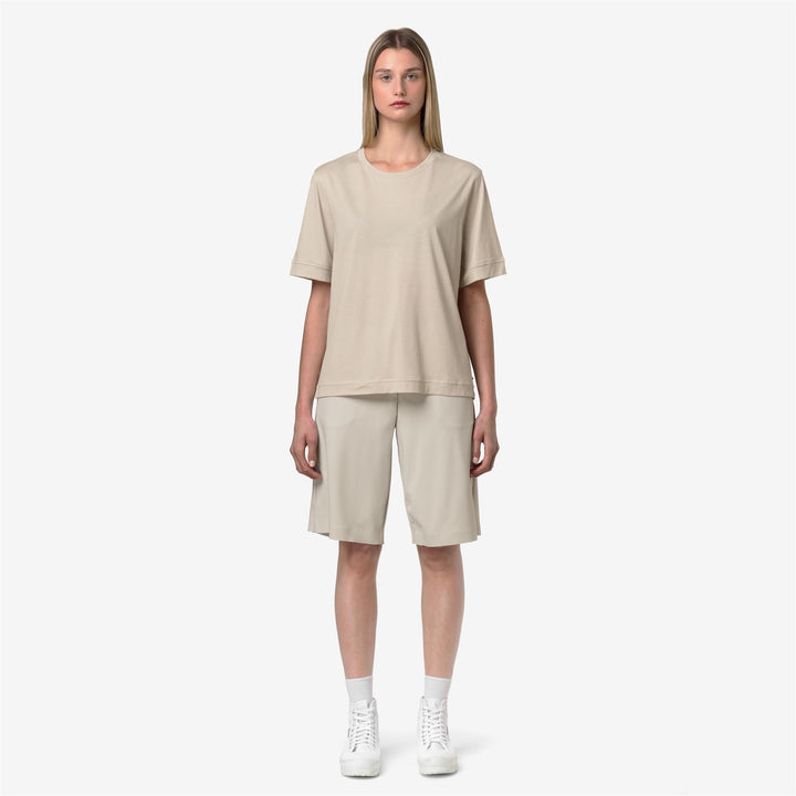 GABILLOU COTTON SILK - T-ShirtsTop - T-Shirt - Donna - BEIGE LT 3