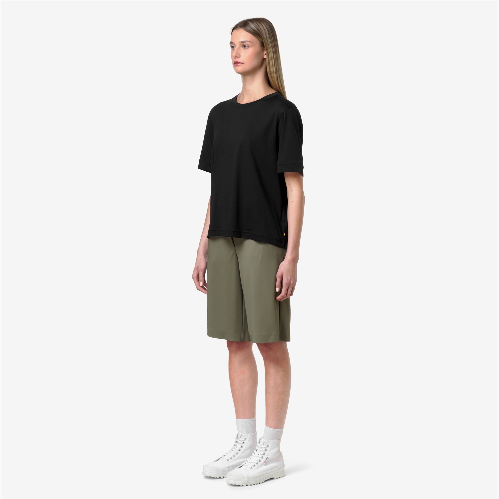 T-Shirts & Top_Woman_GABILLOU COTTON SILK_T-Shirt_Black Pure - Black Pure - Commercial 5