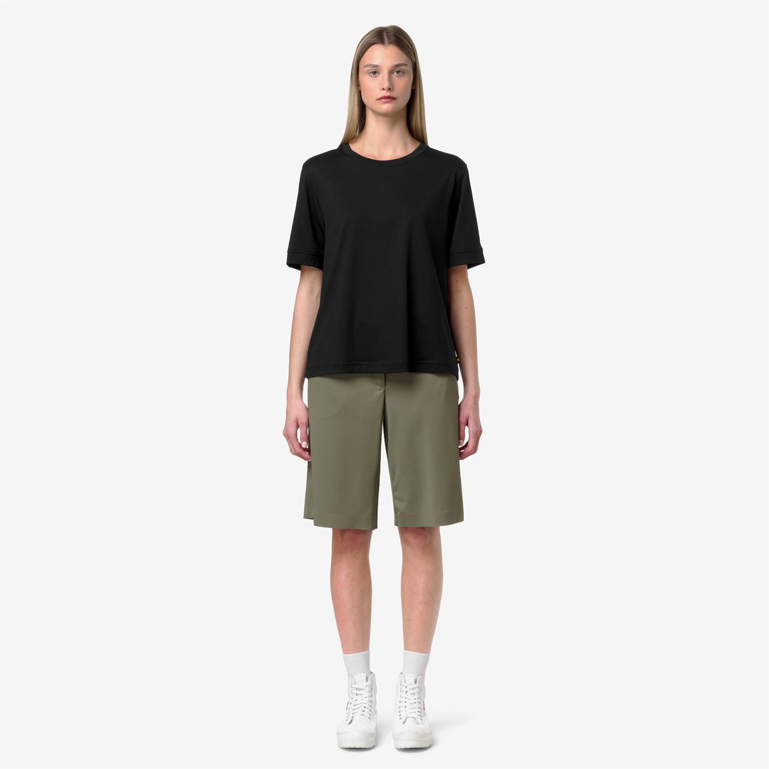 GABILLOU COTTON SILK - T-ShirtsTop - T-Shirt - Woman - BLACK PURE main