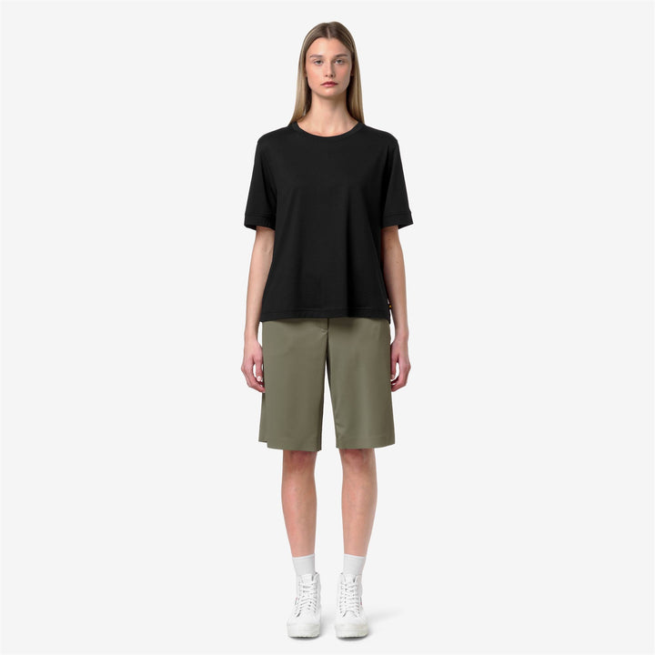 GABILLOU COTTON SILK - T-ShirtsTop - T-Shirt - Woman - BLACK PURE 3
