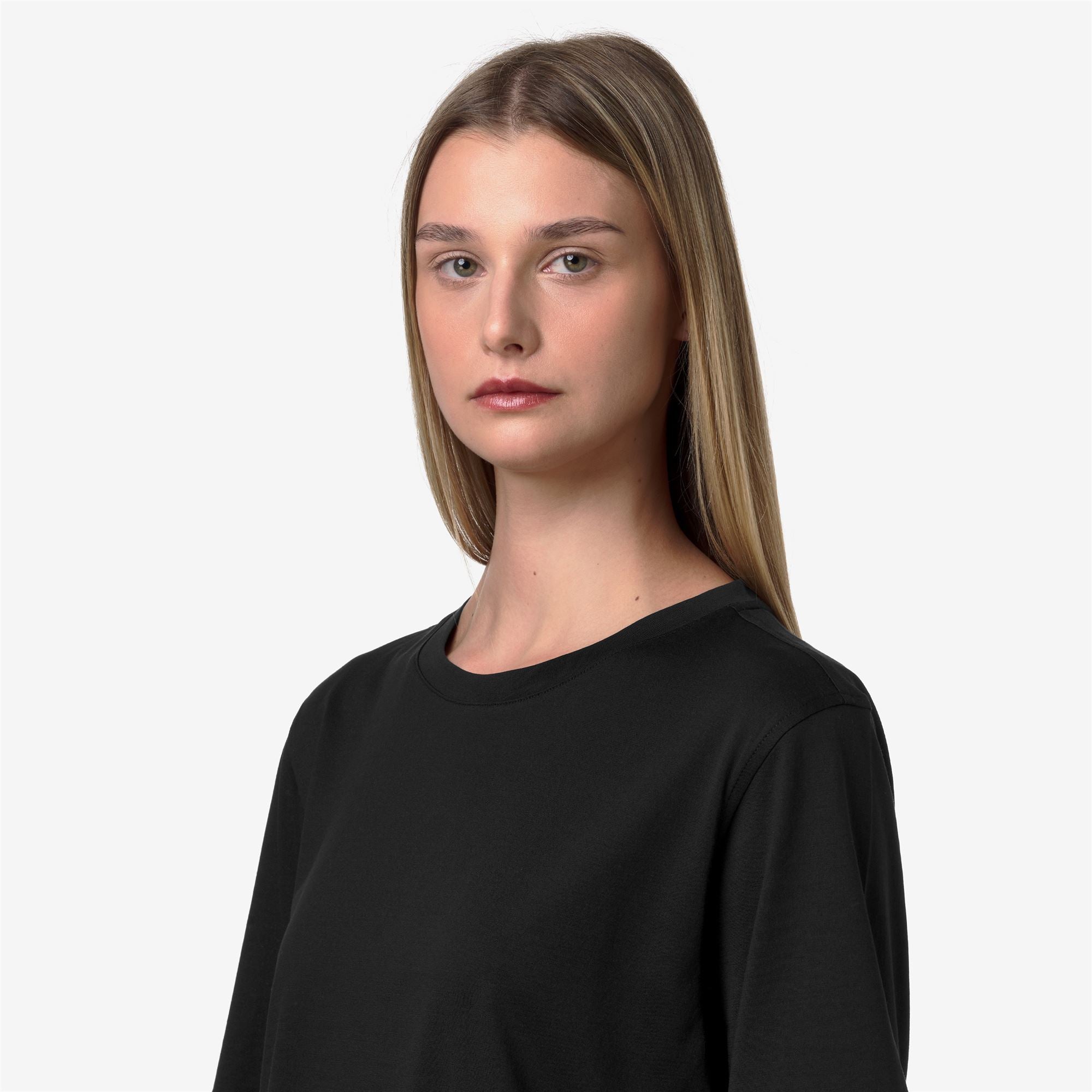T-Shirts & Top_Woman_GABILLOU COTTON SILK_T-Shirt_Black Pure - Black Pure - Commercial 7