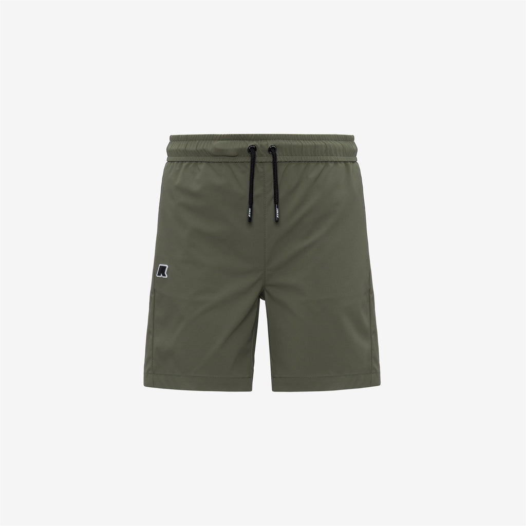 Shorts_Kid unisex_P. NESILIER TRAVEL_Sport Shorts_Green Lichen - Commercial 1