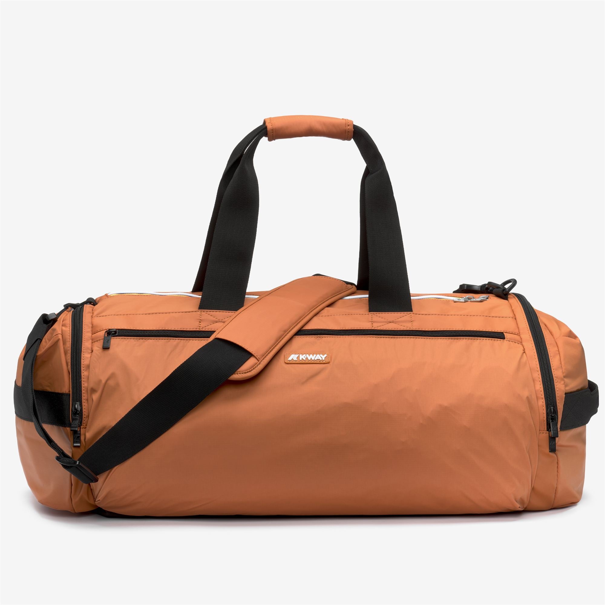 Bags_UNISEX_MAREVILLE M_Duffle_Orange Adobe - Commercial 1