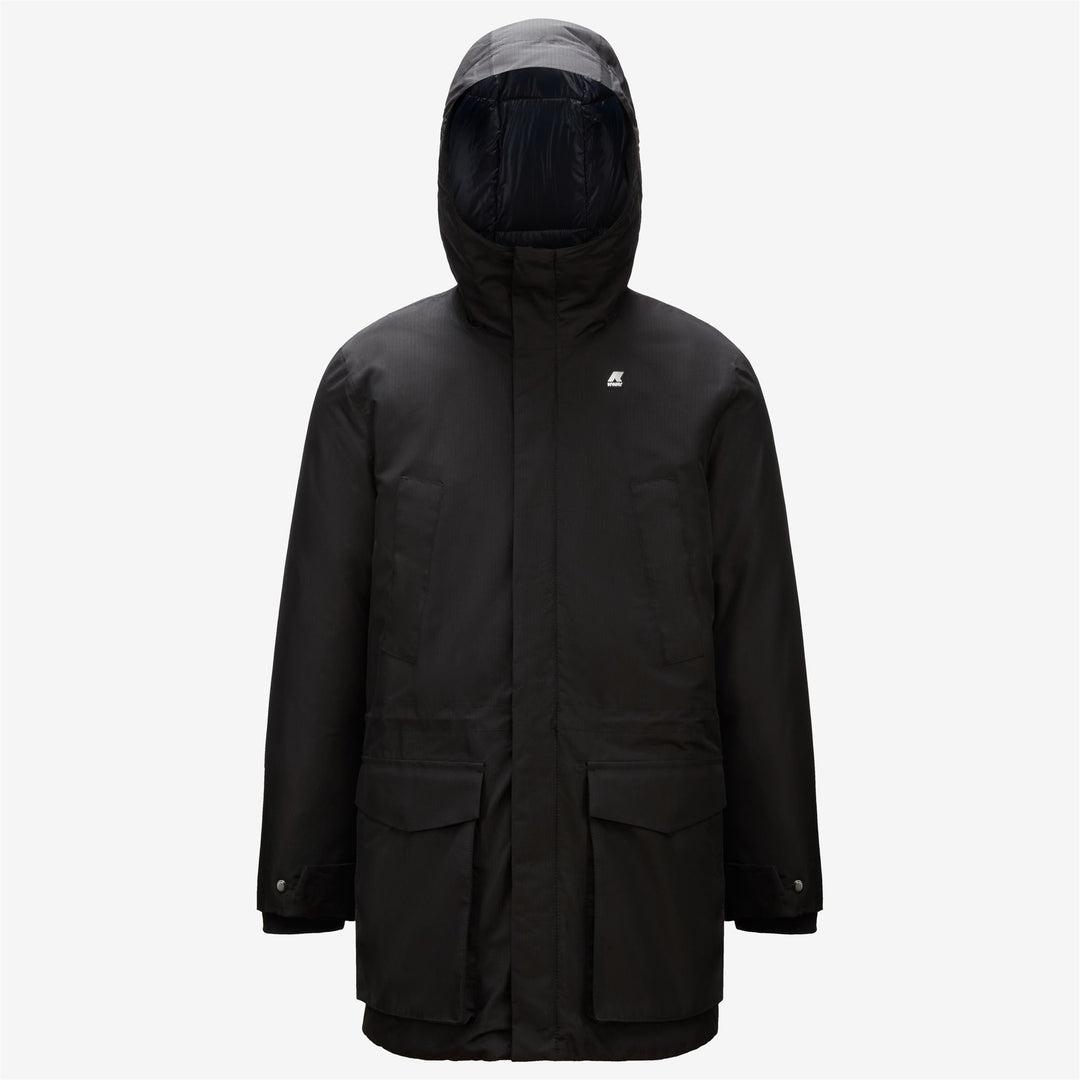 Black Blue Men's Waterproof Down Insulated Winter Parka 01
